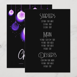 Create Custom Xmas Ornaments Christmas Menus