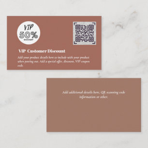 Create Customer VIP Discount Packaging QR Codes Enclosure Card