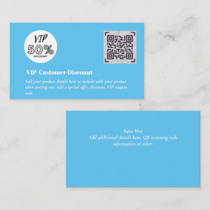 Create Customer VIP Discount Packaging QR Codes Enclosure Card