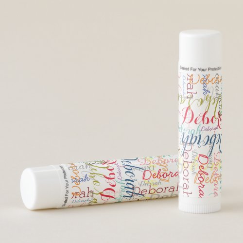 create DIY personalized name typography Lip Balm