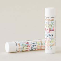 create DIY personalized name typography Lip Balm | Zazzle