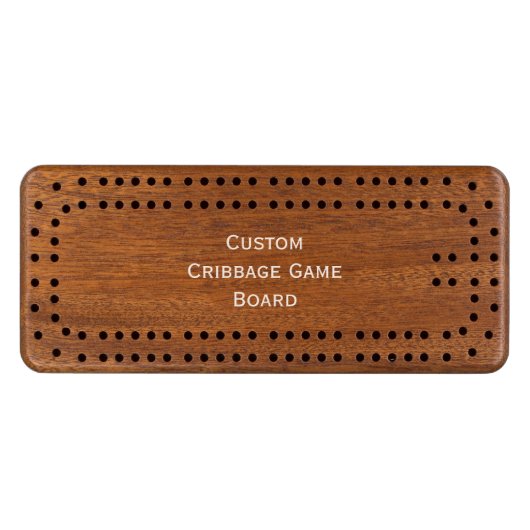 Create Elegant Crafted Custom Personalized Game Cribbage Board (Front (Horizontal))