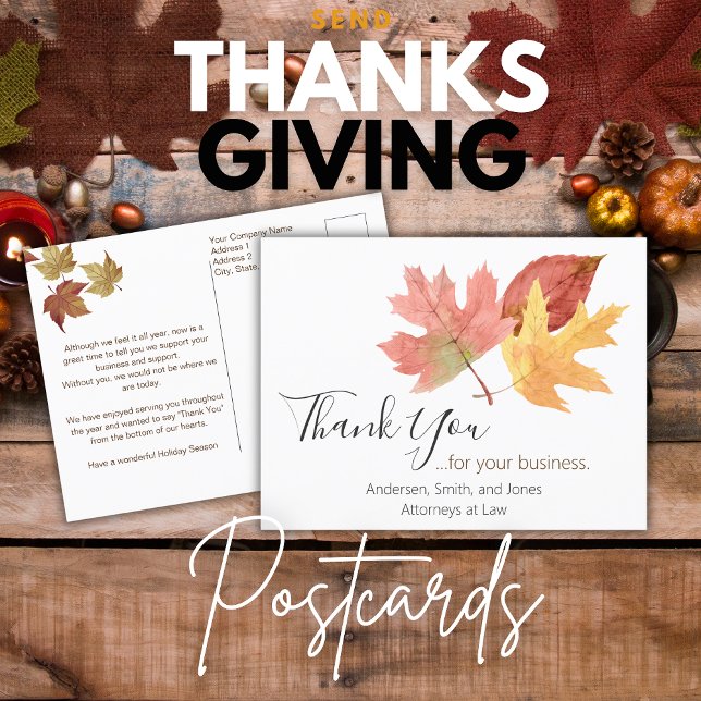 Create Fall Thank You Cards - Business Clients (Creator Uploaded)