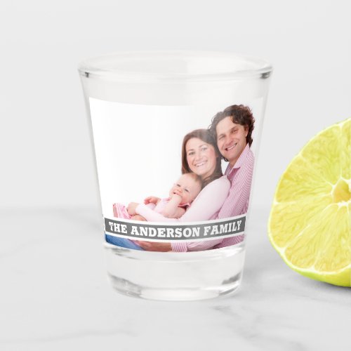 Create Family Photo Monogram Shot Glass