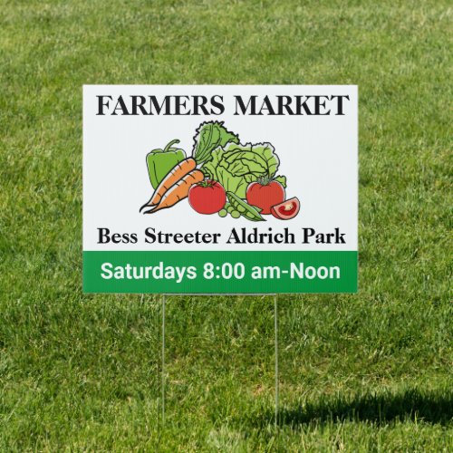 Create Farmers Vegetable Market Sign