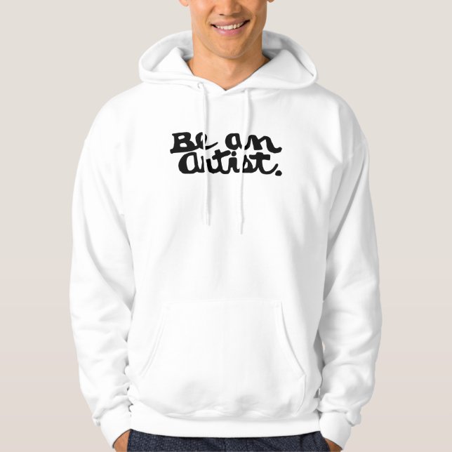 Create Freely: Handwritten Artistic Motto Hoodie (Front)