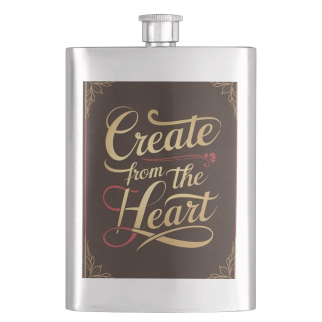 Create From The Heart Flask (Front)