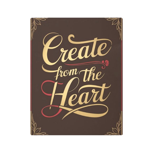 Create From The Heart Metal Print (Front)