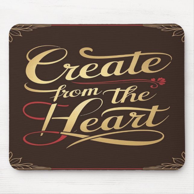 Create From The Heart Mouse Pad (Front)