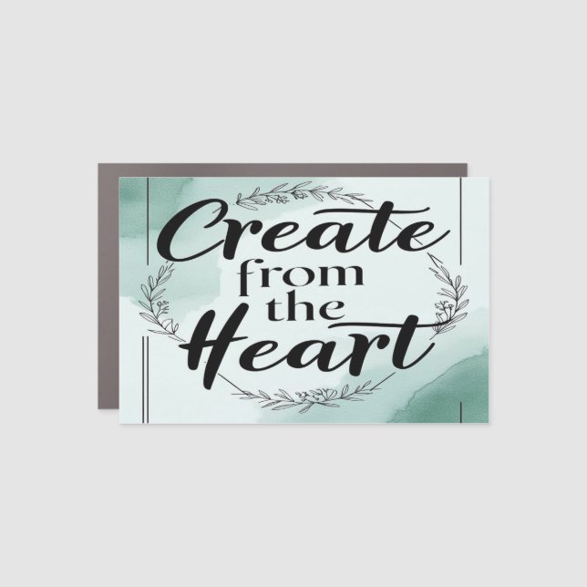 Create From The Heart option 2 Car Magnet (Front)