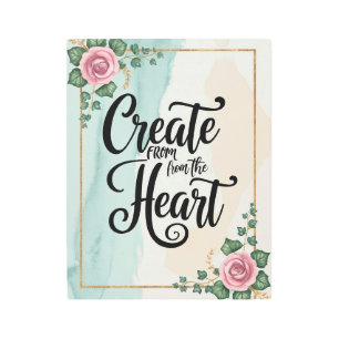 Create From The Heart option 3 Metal Print