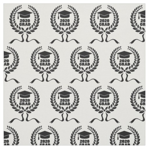 Create Graduation 2020 Laurel Wreath Pattern Fabric