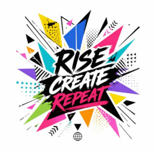Create Grow Repeat Motivational Typography – Color Cutout