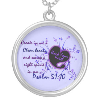 Create In Me A Clean Heart Silver Plated Necklace