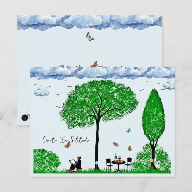 Create In Solitude Postcard (Front/Back)