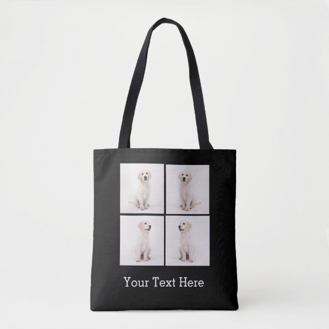 Create Instagram Family Photo Dog Cat Tote Bag (Front)