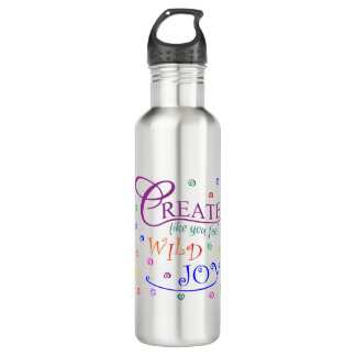 Create Like You Feel Wild Joy Stainless Steel Water Bottle
