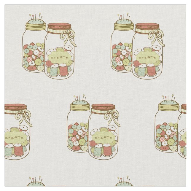 Create mason jar fabric (Close Up)