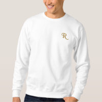 Create Mens Custom Embroidered Monogram Sweatshirt Zazzle