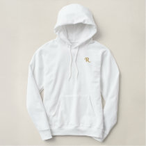 Create Mens Monogram Embroidered Hoodie Sweatshirt