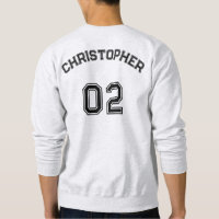 Create Mens Player Name Jersey Number Crewneck