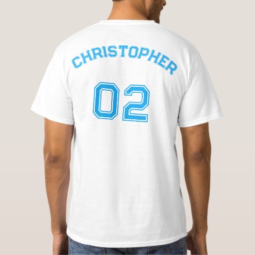 Create Mens Player Name Jersey Number Value Cotton T_Shirt