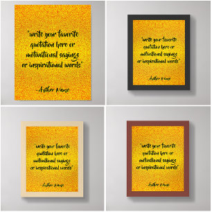 Create Modern Black and Gold Quote Poster