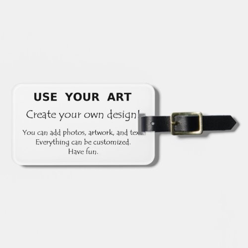 Create my own luggage tags using art or photos