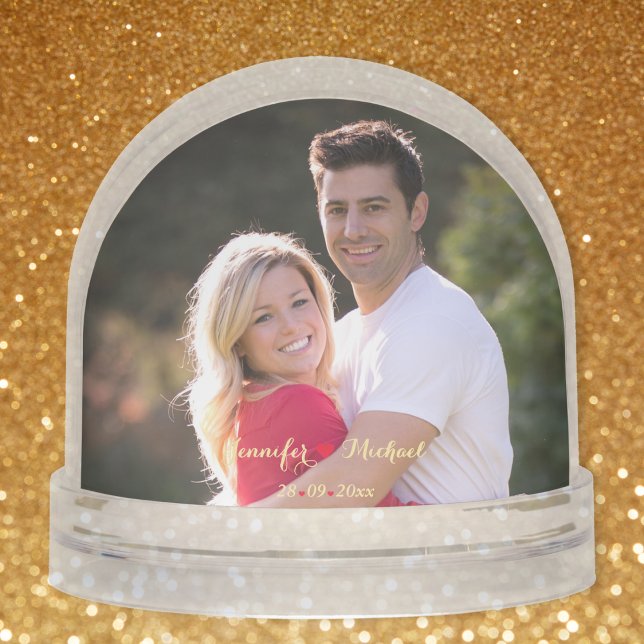 Create Our First Christmas Newlywed Couple Photo Snow Globe (Create Our First Christmas Newlywed Couple Photo Snow Globes)