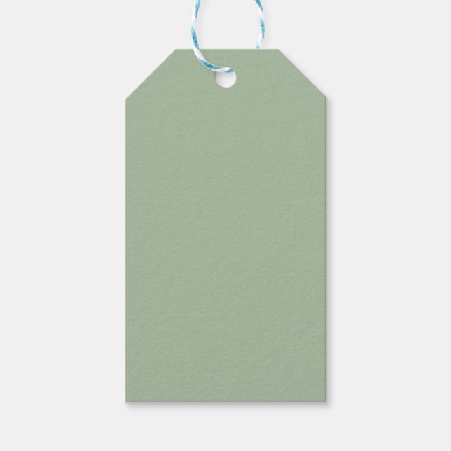 Create Own Apple Sage Green Gift Tags (Front)