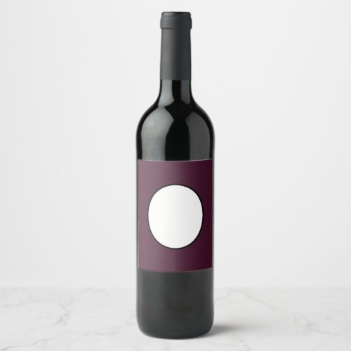 Create own Aubergine Personalised Wine Label