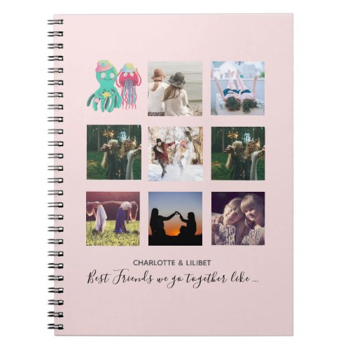 Create Own BFF Photo Collage gifts _ Jellyfish Oct Notebook