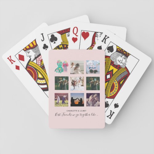 Create Own BFF Photo Collage gifts _ Jellyfish Oct Poker Cards