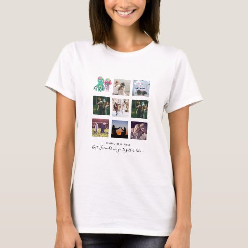 Create Own BFF Photo Collage gifts _ Jellyfish Oct T_Shirt