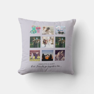 Create Own BFF Photo Collage gifts - Jellyfish Oct Throw Pillow