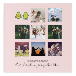 Create Own BFF Photo Collage gifts - Vegan Avocado Acrylic Print