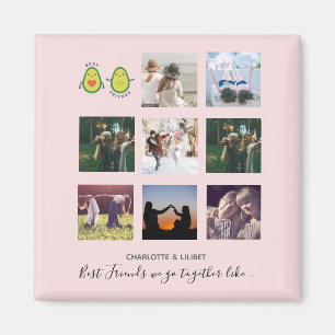 Create Own BFF Photo Collage gifts - Vegan Avocado Magnet