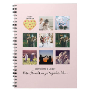 Create Own BFF Photo Collage Pizza Gift Notebook