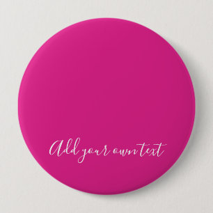 Create Own CERISE PINK Custom Text Personalized Button