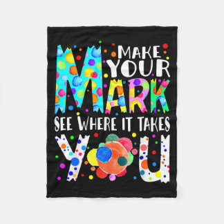 Create Own Colorful Path Polka Dot Celebration Fleece Blanket