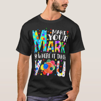 Create Own Colorful Path Polka Dot Celebration T-Shirt