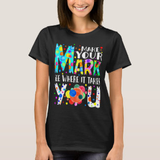 Create Own Colorful Path Polka Dot Celebration T-Shirt