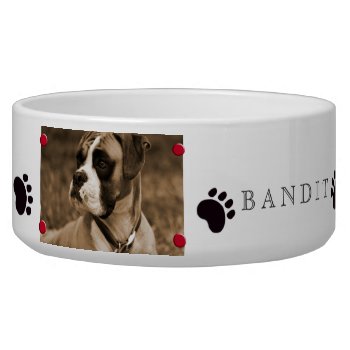 Create Own Custom Image & Text Dog Food Bowl by snrklz at Zazzle