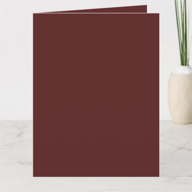 Create Own Elegant Burgundy  Card (Front)