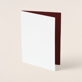 Create Own Elegant Burgundy  Foil Card