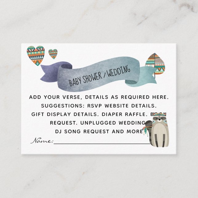 Create Own Event  Inserts - Woodland Animals (Front)