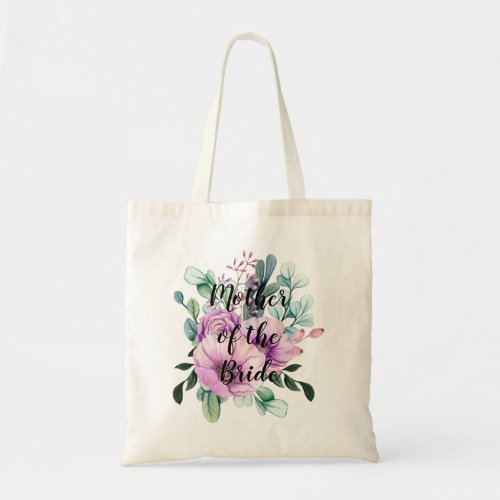 Create Own MOTHER of BRIDE GROOM Gift Named Floral Tote Bag