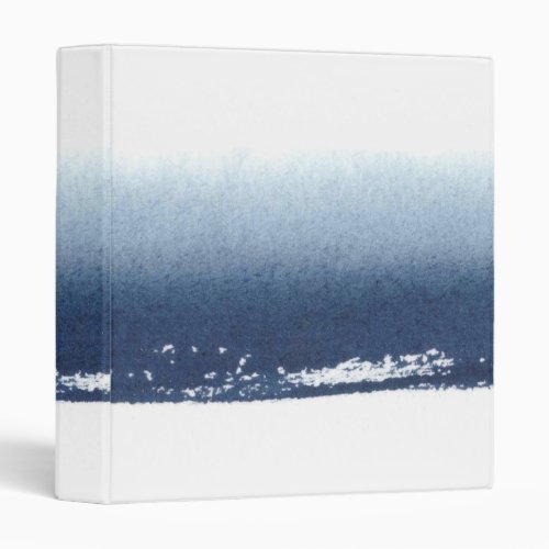 Create Own Peronalized Gift _ Watercolor Navy Blue Binder