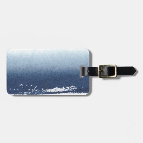 Create Own Peronalized Gift _ Watercolor Navy Blue Luggage Tag
