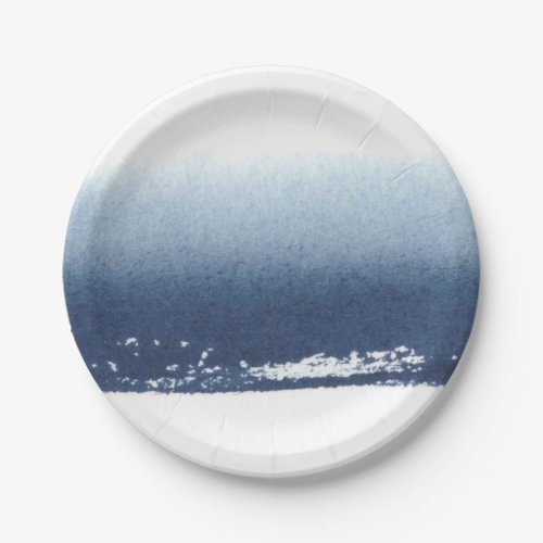 Create Own Peronalized Gift _ Watercolor Navy Blue Paper Plates